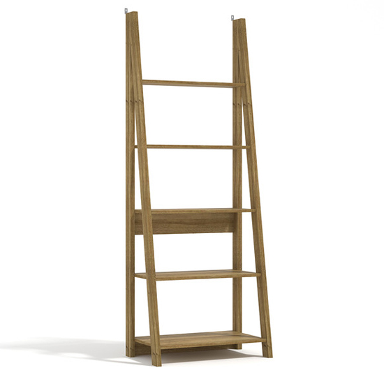 Tarvie Wooden Ladder Style Bookcase In Oak_2