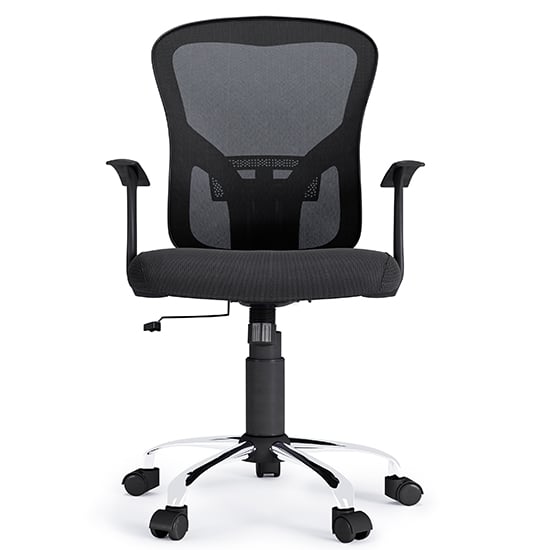 Tarvin Mesh Fabric Home And Office Chair In Black_2