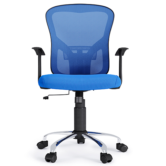 Tarvin Mesh Fabric Home And Office Chair In Blue