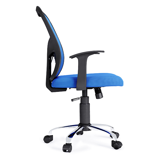 Tarvin Mesh Fabric Home And Office Chair In Blue