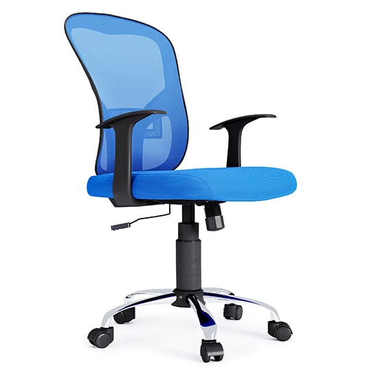 Product photograph of Tarvin Mesh Fabric Home And Office Chair In Blue from Furniture in Fashion