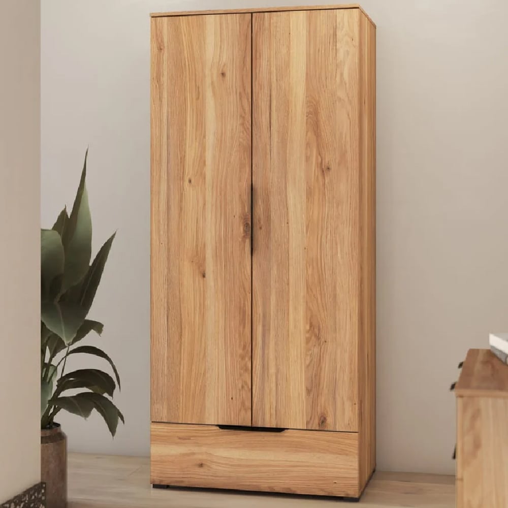 Read more about Tarzana wooden wardrobe with 2 doors in mauvella oak