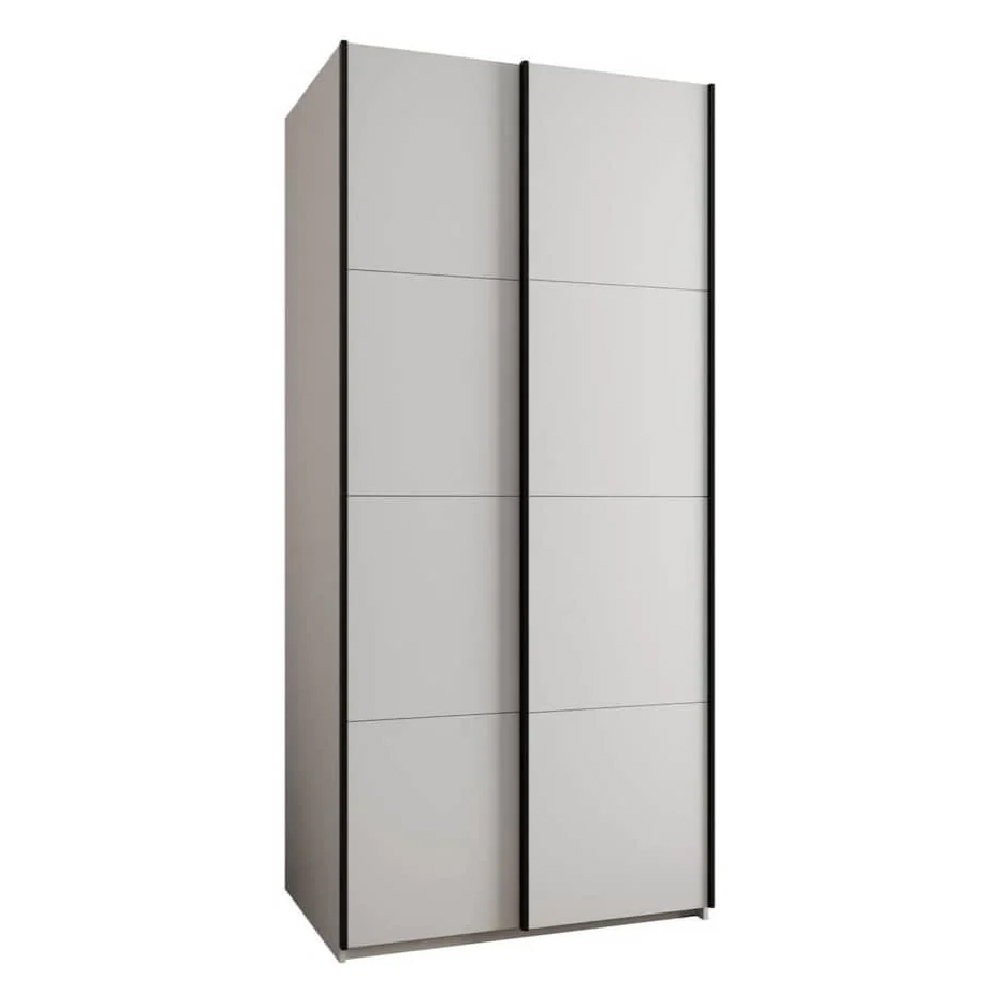 Tarzana Wooden Wardrobe With 2 Sliding Doors In White