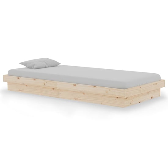 Tassilo Solid Pinewood Single Bed In Natural