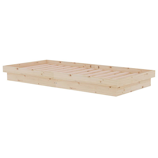 Tassilo Solid Pinewood Single Bed In Natural