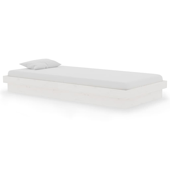 Tassilo Solid Pinewood Single Bed In White