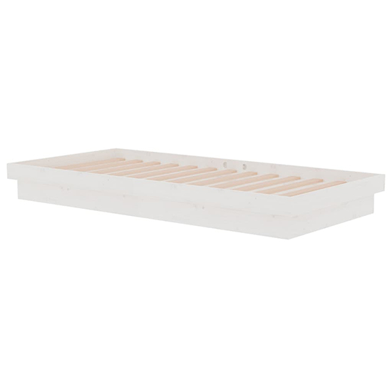 Tassilo Solid Pinewood Single Bed In White