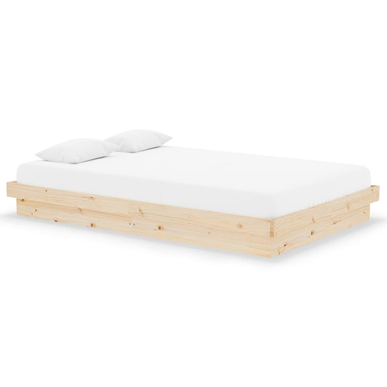 Tassilo Solid Pinewood Super King Size Bed In Natural