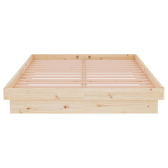 Tassilo Solid Pinewood Super King Size Bed In Natural