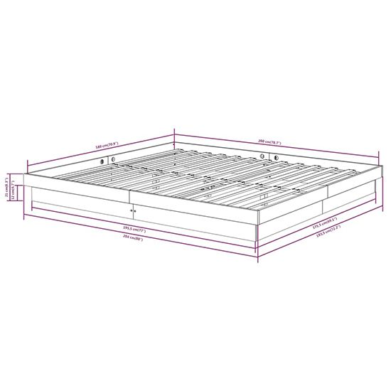 Tassilo Solid Pinewood Super King Size Bed In White