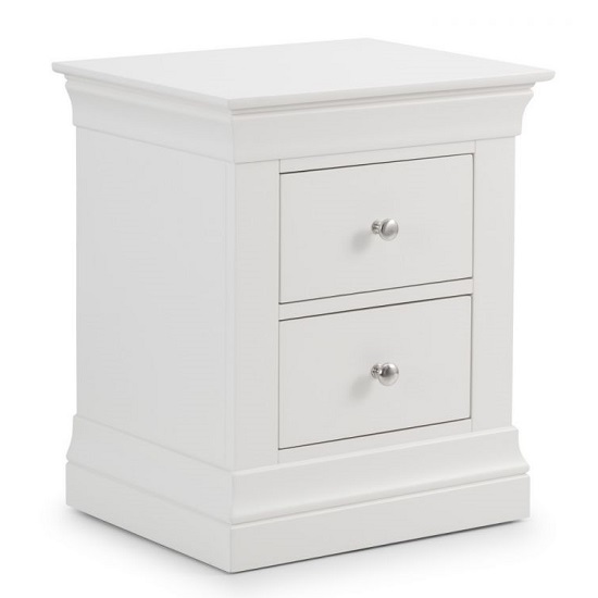 Calida Bedside Cabinet In White Lacquer With Two Doors_2