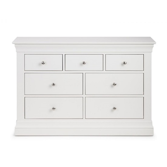 Calida Wooden Wide Chest Of Drawers In White Lacquer_2