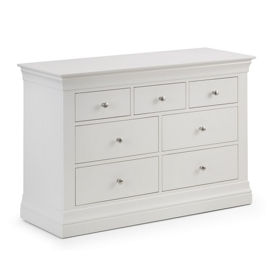 Calida Wooden Wide Chest Of Drawers In White Lacquer_3