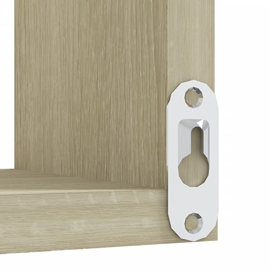 Tasya Wooden Corner Wall Shelf In Sonoma Oak