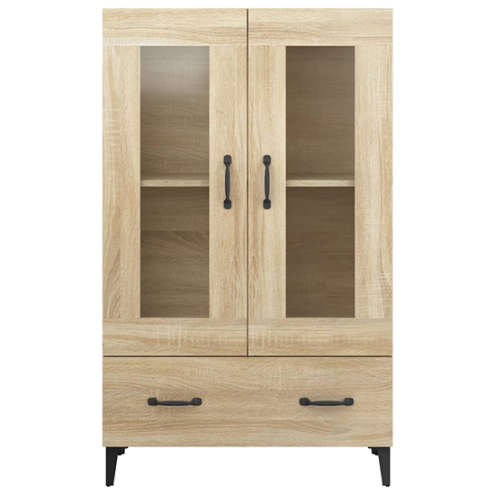 Taszi Wooden Highboard With 2 Doors 1 Drawers In Sonoma Oak_4