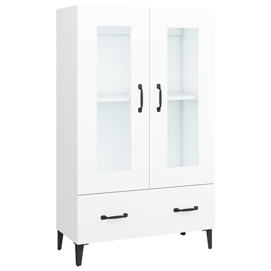 Taszi Wooden Highboard With 2 Doors 1 Drawers In White