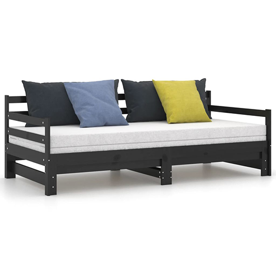 Tatiana Solid Pinewood Pull-Out Single Day Bed In Black_3