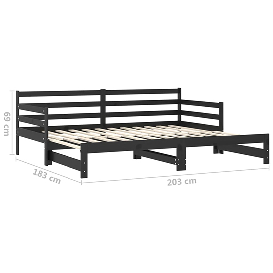 Tatiana Solid Pinewood Pull-Out Single Day Bed In Black_6