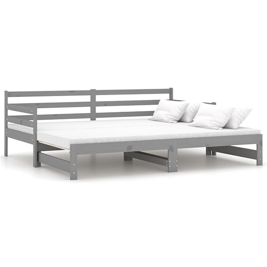 Tatiana Solid Pinewood Pull-Out Single Day Bed In Grey_4