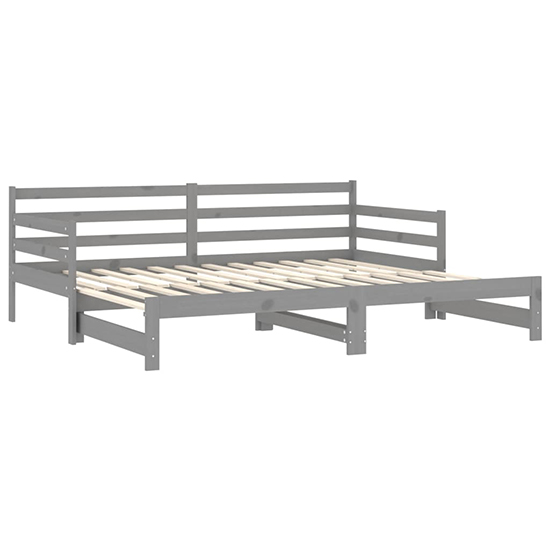 Tatiana Solid Pinewood Pull-Out Single Day Bed In Grey_5