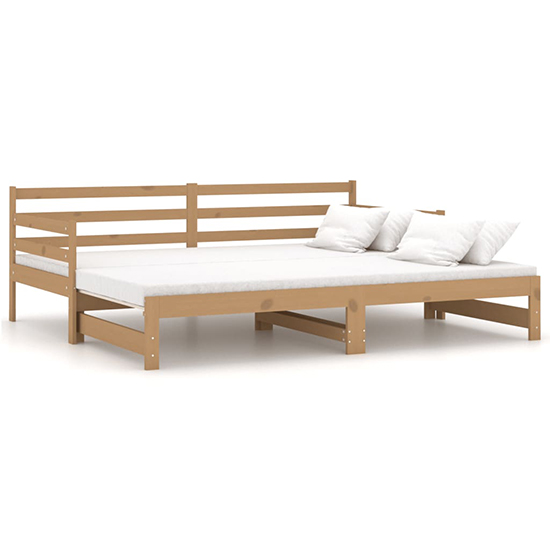 Tatiana Solid Pinewood Pull-Out Single Day Bed In Honey Brown_4