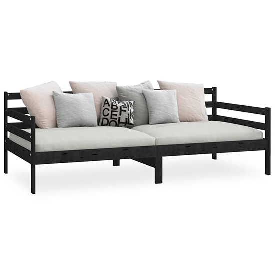 Tatiana Solid Pinewood Single Day Bed In Black_2