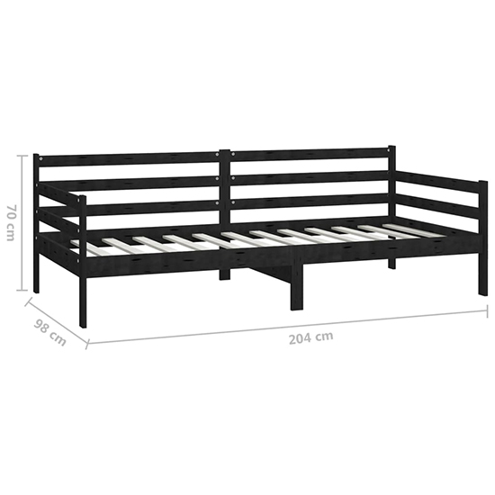 Tatiana Solid Pinewood Single Day Bed In Black_6