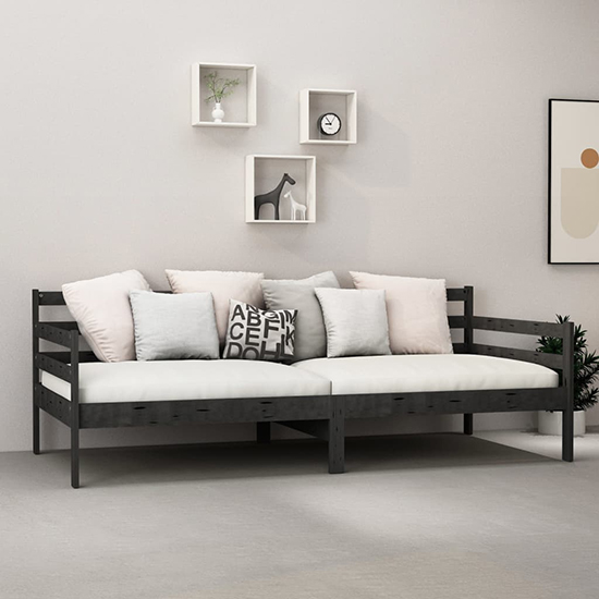 Read more about Tatiana solid pinewood single day bed in black