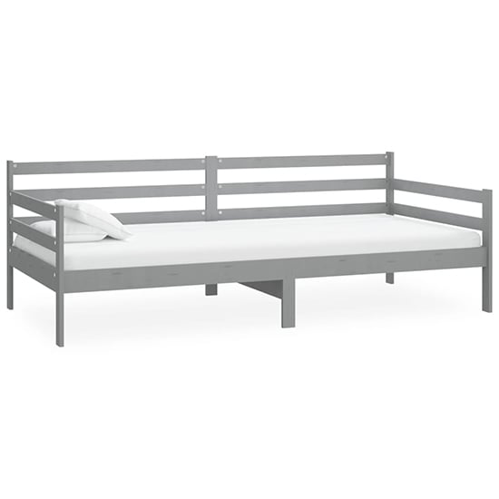 Tatiana Solid Pinewood Single Day Bed In Grey