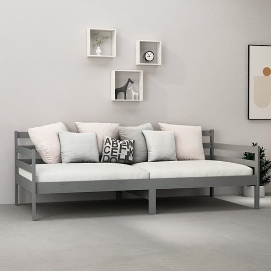 Product photograph of Tatiana Solid Pinewood Single Day Bed In Grey from Furniture in Fashion