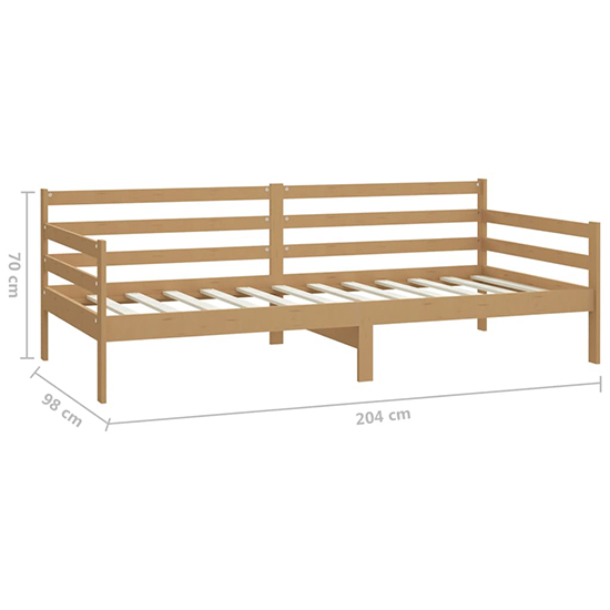 Tatiana Solid Pinewood Single Day Bed In Honey Brown_6
