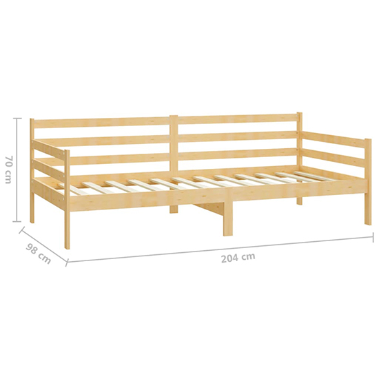 Tatiana Solid Pinewood Single Day Bed In Natural