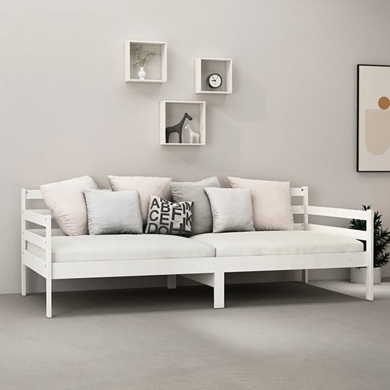 Tatiana Solid Pinewood Single Day Bed In White_1