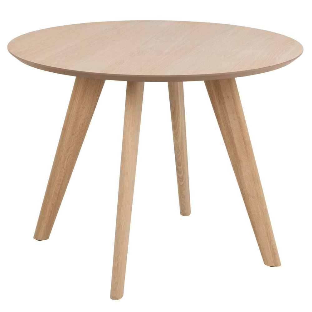 Taunton Wooden Dining Table With 4 Bangor Grey Chairs In Oak