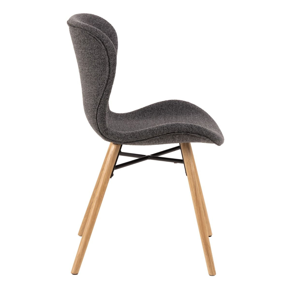 Taunton Wooden Dining Table With 4 Bangor Grey Chairs In Oak