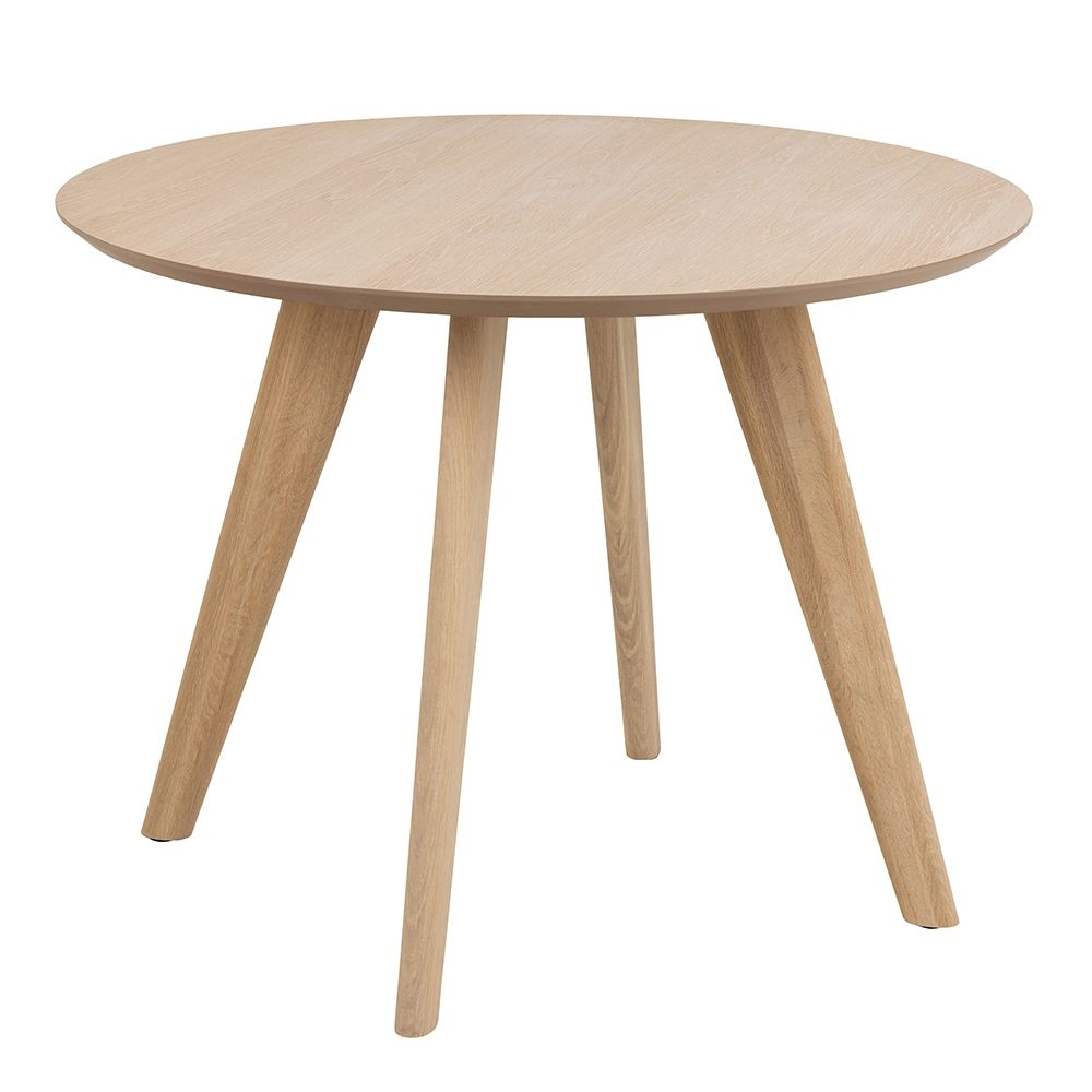 Taunton Wooden Dining Table Round In White Oak