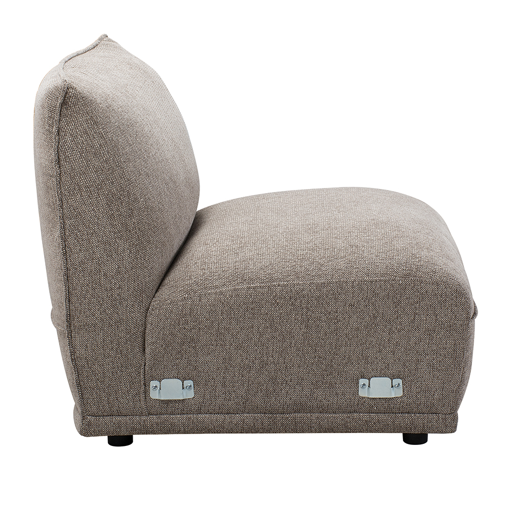 Tavion Fabric Corner Sofa in Pebble