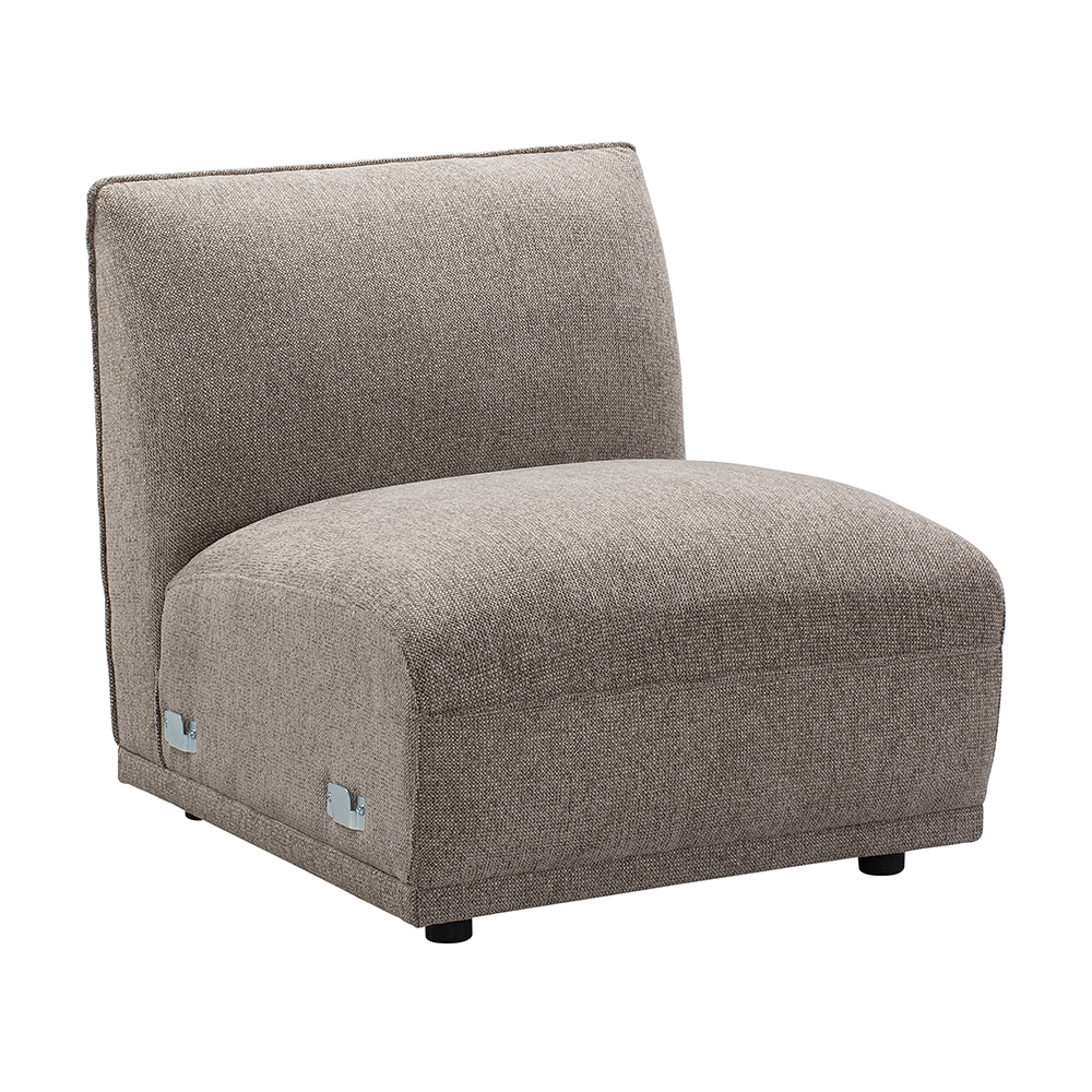 Tavion Fabric Corner Sofa in Pebble
