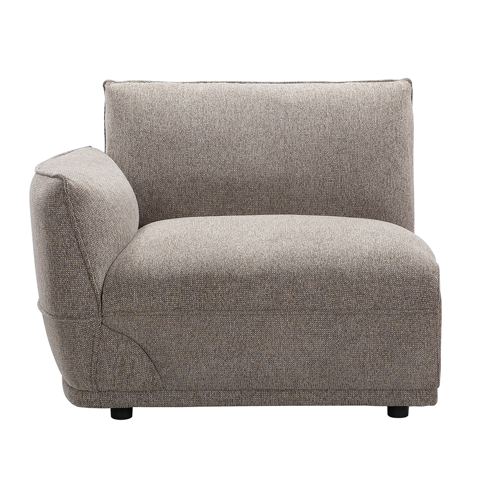 Tavion Fabric Corner Sofa in Pebble