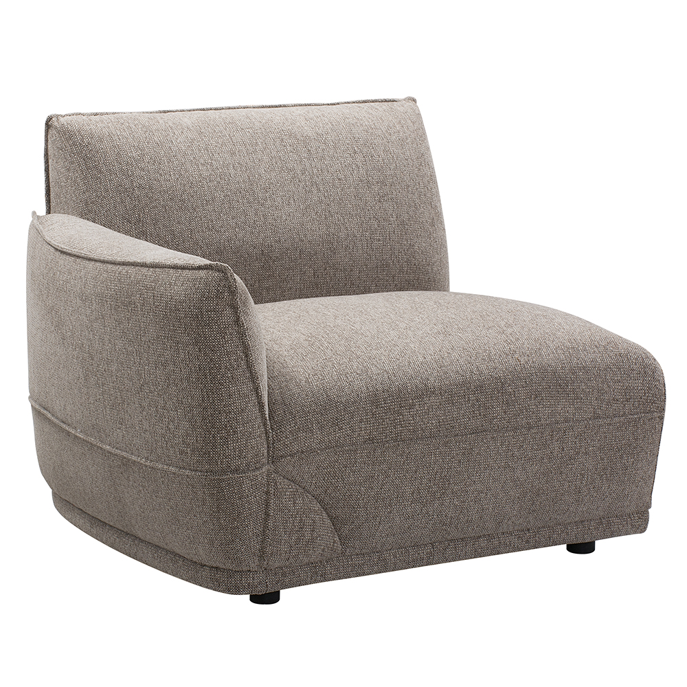 Tavion Fabric Corner Sofa in Pebble
