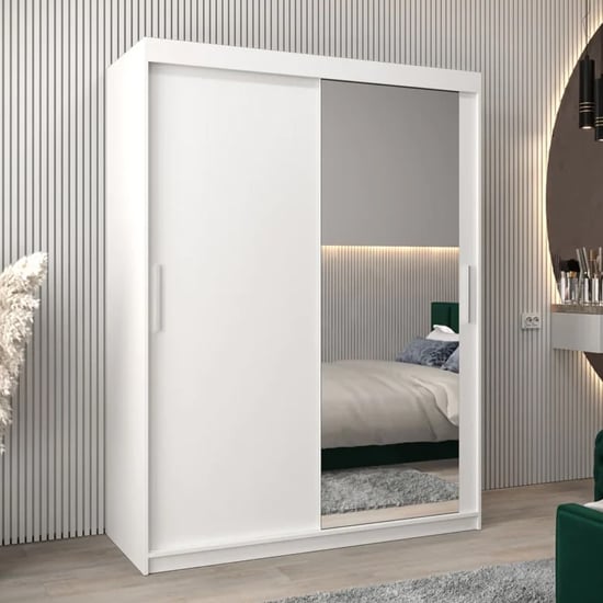 Read more about Tavira ii mirrored wardrobe 2 sliding doors 150cm in white