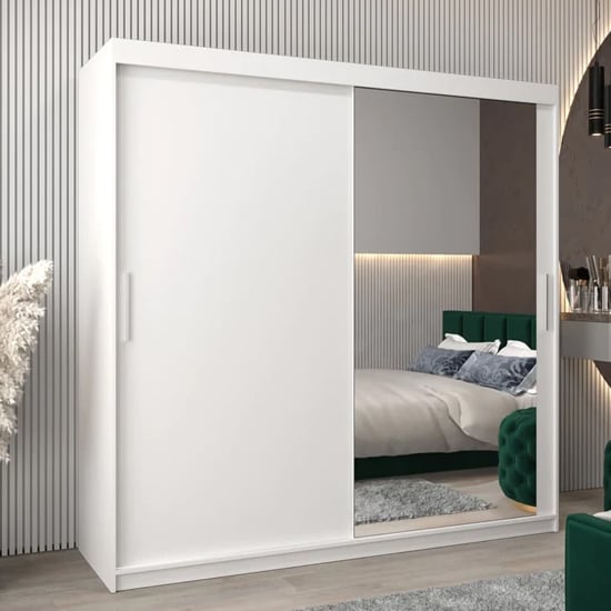Read more about Tavira ii mirrored wardrobe 2 sliding doors 200cm in white