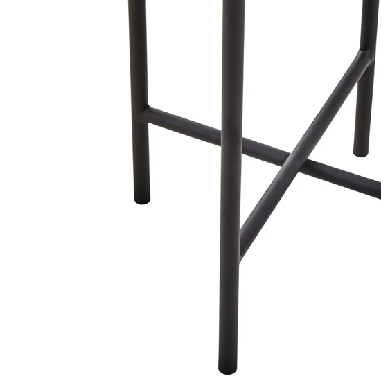 Tavira Large Metal Floor Standing Planter In White And Black