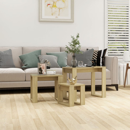 tayvon wooden nest of 3 tables in sonoma oak