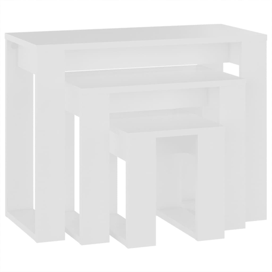 Tayvon Wooden Nest Of 3 Tables In White