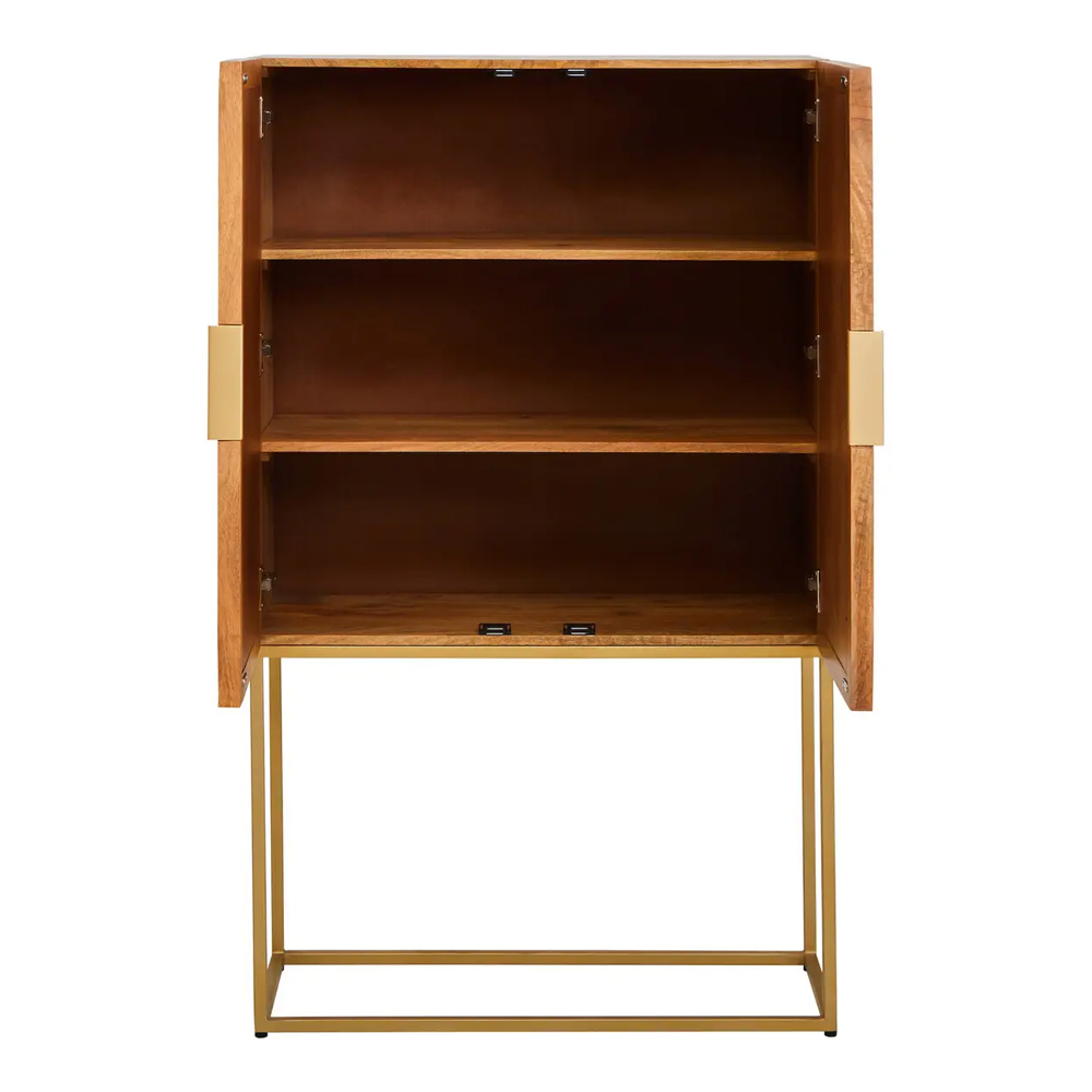 Teaneck Wooden Storage Cabinet With 2 Doors In Natural