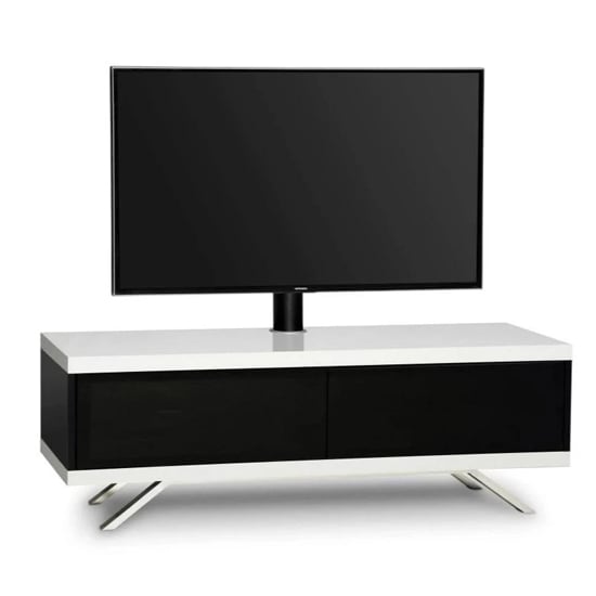 Tavin Ultra High Gloss TV Stand With 2 Compartments In White