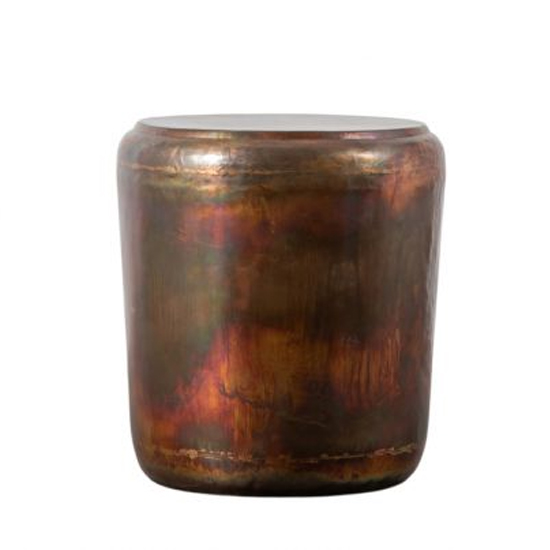 Teknion Metal Side Table In Antique Copper_2