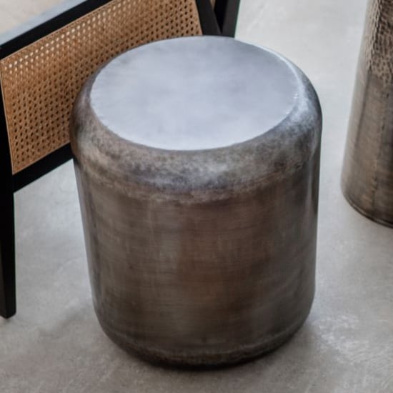 Teknion Metal Side Table In Antique Grey_1