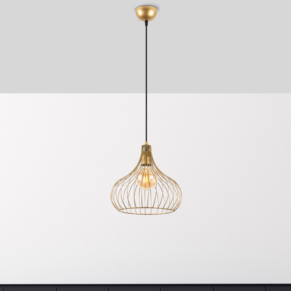 Teldamla Metal Ceiling Pendant Light in Gold
